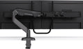 Dual Monitor Arm Desk Mount with Gas Spring & USB Charging, Fits 17–32” inches Screens up to 33 lbs, VESA 75x75/100x100, Crossbar Handle for Easy Adjustment, Black, Dual