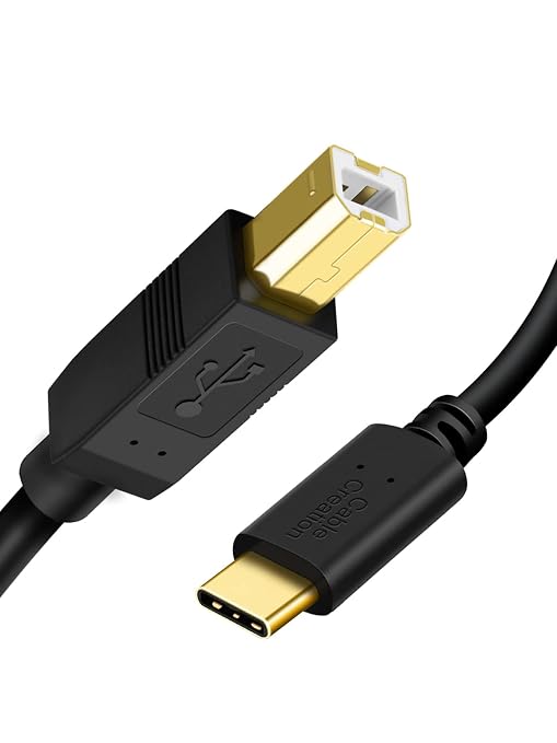 CableCreation USB B to USB C Printer Cable 6.6 FT/2Pack, USB-C to B Printer Cord by CableCreation