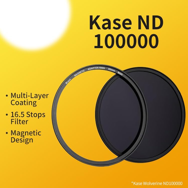 Kase Wolverine 58mm ND100000 16.5 Stop Magnetic Filter Incl Adapter Neutral Density Filters