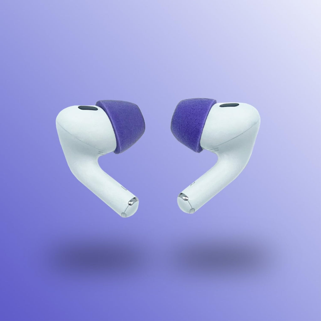 Comply Memory Foam Replacement Earbud Tips for Apple AirPods Pro 1 & 2 | Ultimate Comfort, Secure Fit, Superior Noise Isolation | Anti Slip, Prevent from Falling Out | Purple, Medium (3 Pairs)