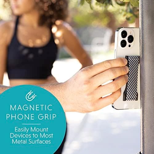 LoveHandle PRO Premium Phone Grip - Silicone Phone Strap - Magnetic Phone Mount and Kickstand for Smartphone and Tablet - Seashore Silicone