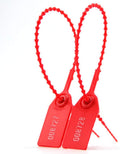 Leadseals(R) 1000 Plastic Tamper Seals, Zip Ties for Fire Extinguishers Pull Tite Security Tags Numbered Disposable Self-Locking Tie 250mm Length (Red)