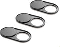 Webcam Cover Slide 0.027in Ultra Thin Metal Magnet Web Camera Cover for Macbook Pro Laptops Smartphone Mac PC Tablets for Echo Spot Show Protecting Your Privacy Security Black(3 packs)