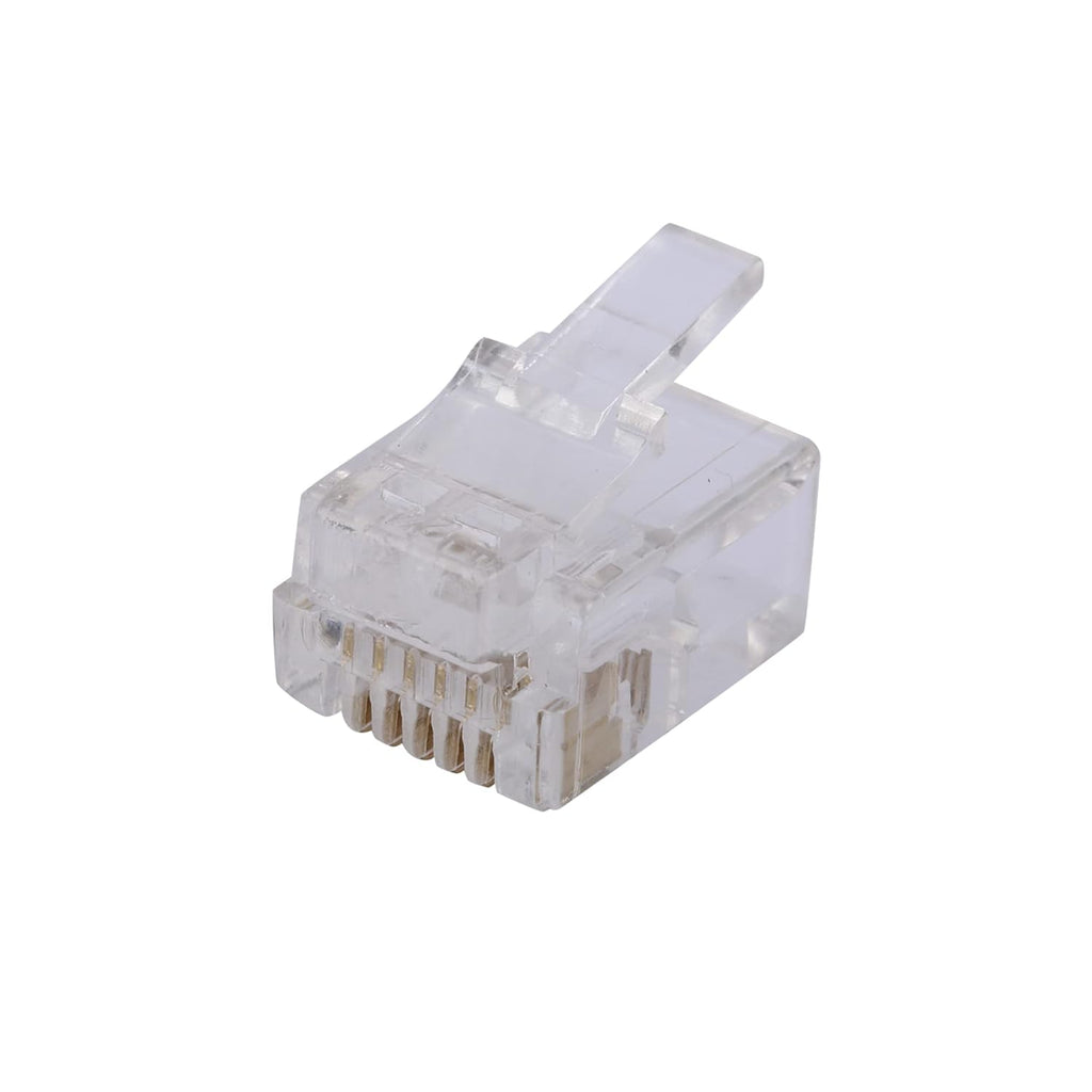 LanSenSu 25PackTelephone Plug 6P6C RJ12 Modular Plug (6/6, Telephone Cord Connector)