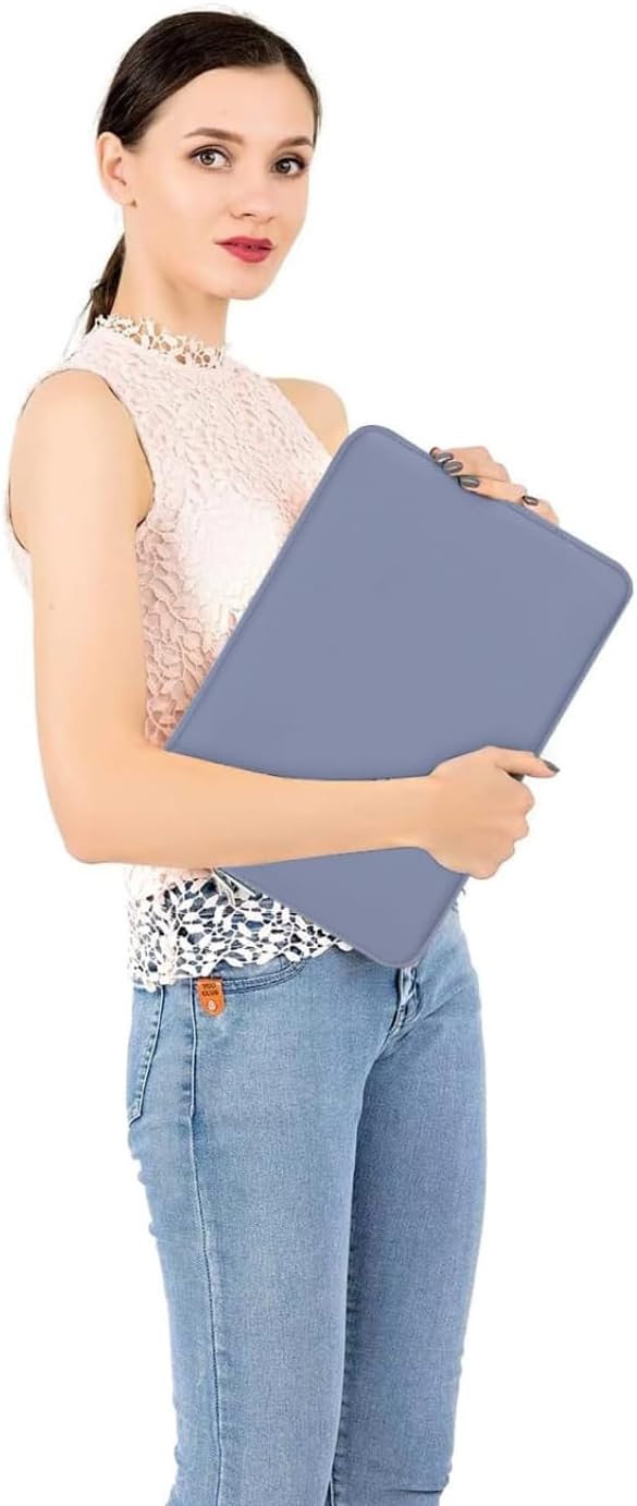 MOSISO Laptop Case 13.3 inch, 13-13.3 inch Laptop Sleeve Bag Compatible with MacBook Air/Pro 13/Pro 14 M5 M4 M3 M2 M1, HP Dell ASUS Lenovo, Neoprene Computer Sleeve Bag with Small Case, Lavender Gray