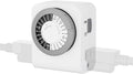 BN-LINK Outlet Timer with 2 Grounded Outlets, Mechanical Light Timer for Electrical Outlet Indoor, 24-Hour 3-Prong for Lamp,Indoor Lighting,Fan and Christmas Light (1 Pack-3Prong(Dual Outlet))