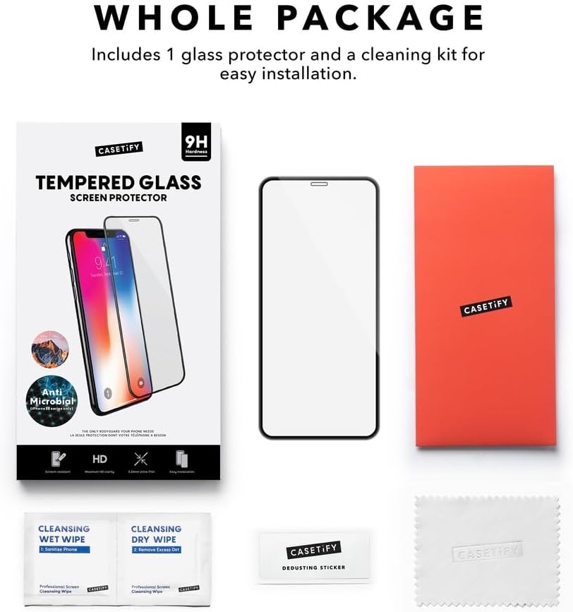 CASETiFY Impact HD Screen Protector [Full screen tempered glass] for iPhone 13 Pro Max/14 Plus