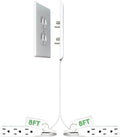 Sleek Socket Original & Patented Ultra-Thin Outlet Concealer with Cord Concealer Kit, Flat Extension Cord with Multi Outlets Power Strip, Ideal for Home Improvement, Hide Bulky and Messy Cords