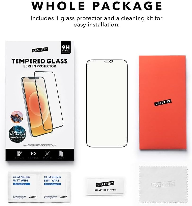 CASETiFY Impact Anti-Blue Light Screen Protector [Tempered Glass] for iPhone 13 Pro Max/14 Plus