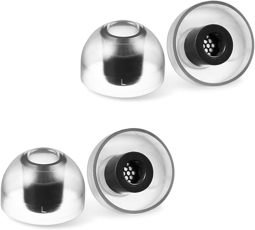 AZLA SednaEarfit Crystal Standard 2 - Earbud Tips for Wireless Headphones - Noise Canceling Earbuds Replacement Tips Eartips Compatible with Sony WF-1000XM5, Beats, Sennheiser, Jabra (2 Pair, L)