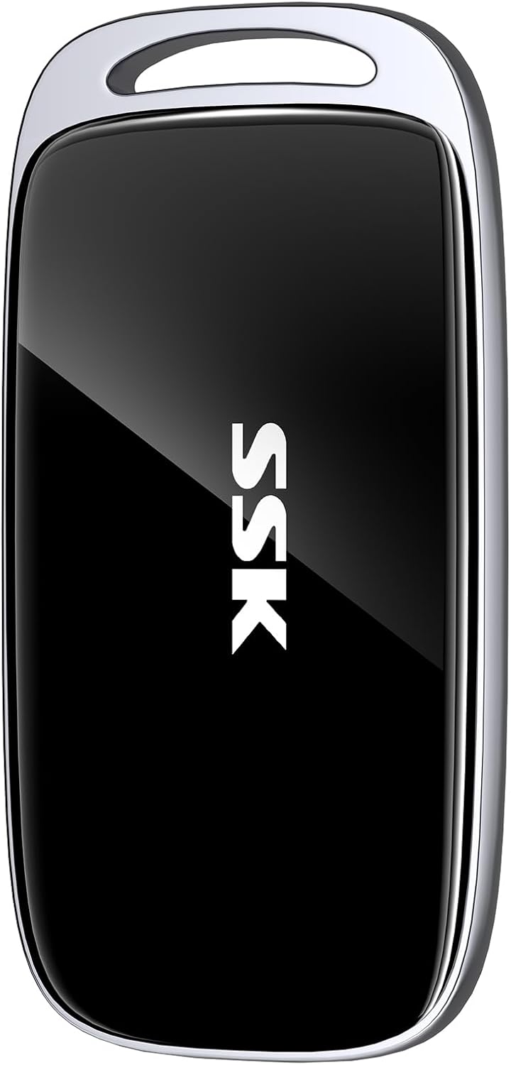 SSK 1TB SSD External Hard Drive, Portable SSD Drive up to 2000 MB/s, USB 3.2 Gen2X2 External Solid State Drives for iPhone 15/16 PRO、Mac、Phone OTG、Laptops with LED Indicator
