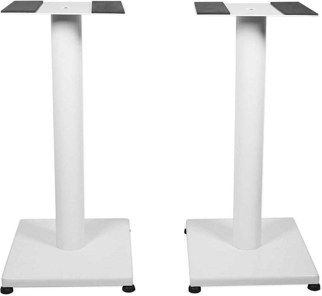 Rockville RS21W 21 inch Steel Bookshelf Speaker Stands, 60 lbs Capacity, Anti-Vibration Foam, Cable Management, for Home Audio and Studio Monitoring