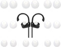 Earbud Replacement Tips Silicone Earbud Tips Fit Most in-Ear Earbuds(Inner Hole 3.8mm -5.1mm) Headphone Ear Bud Covers 9 Pairs S M L