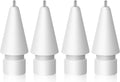 MEKO 4 Pack Upgraded 0.72mm Fine Ponit Precise Replacement Tips for Apple Pencil 1st/2nd Generation & Logitech Crayon, Wear-Resisting Pen Nibs for iPad Pro/Air/Mini Pencil - White