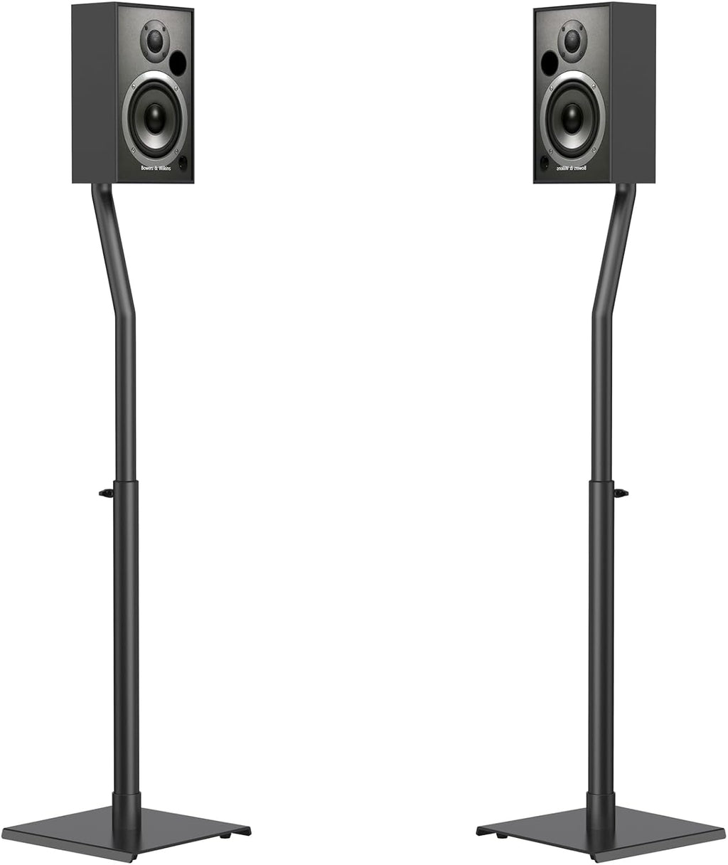USX MOUNT Universal Speaker Stands, Height Adjustable Extend 30.0" to 39.1" for Satellite Speakers & Small Bookshelf Speakers up to 11 lbs Per Stand, 1 Pair Floor Stands for Sony Bose Polk JBL Yamaha