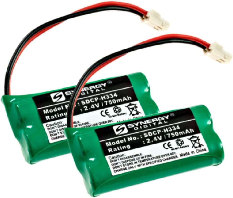 Synergy Digital Cordless Phone Battery, Compatible with AT&T-Lucent EL52203 Cordless Phone Combo-Pack Includes: 2 x SDCP-H334 Batteries