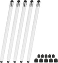 PATIKIL 5 Pcs Stylus Pens for Touch Screens, 2 in 1 High Sensitivity Universal Pen Capacitive Stylus for Phone Tablets Laptop Touch Screen Devices, White
