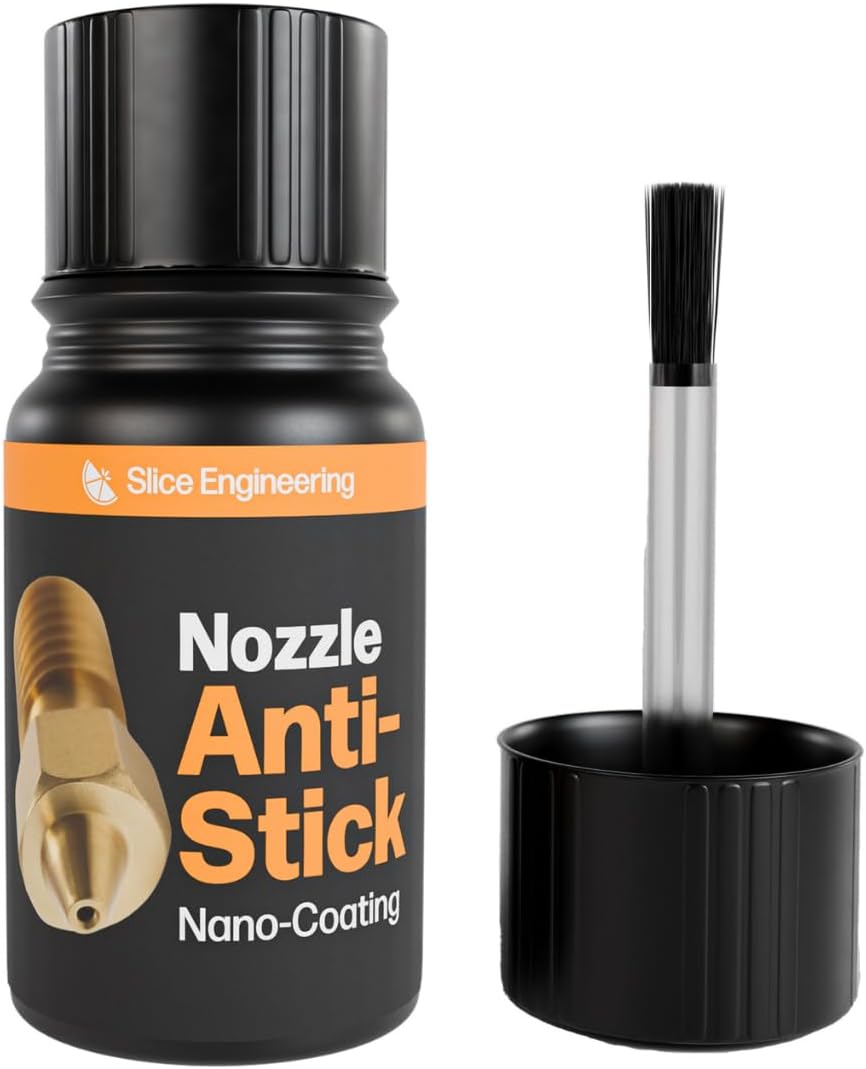 Slice Engineering Plastic Repellent Paint Repels Plastic & Prevents Buildup on the Nozzle | Get Enhanced Print Quality | Hassle-Free Application | Water-Based PTFE Nanosuspension (3 mL - 3 Pack)
