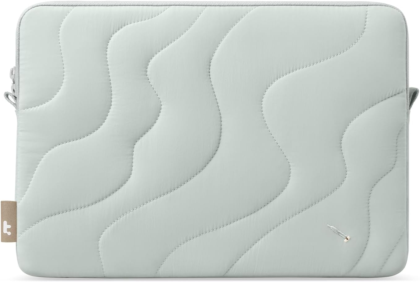 tomtoc 360 Protective Puffy Laptop Sleeve for 16-inch MacBook Pro M4/M3/M2/M1 Pro/Max A3403 A3186 A2991 A2780 A2485 2024-2019, Quilted Design Soft Cute Puffer Bag Laptop Case for Dell XPS 16 Plus