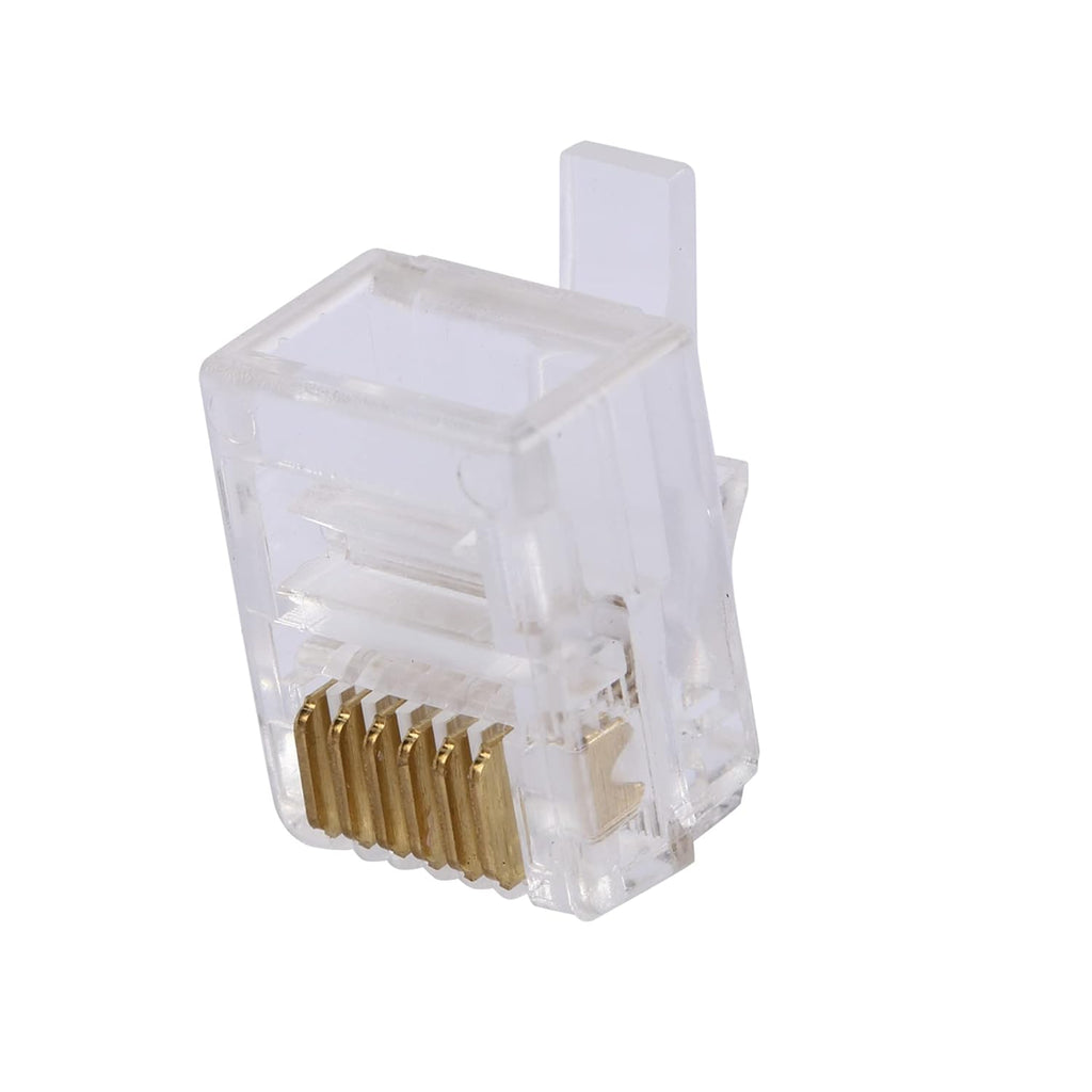 LanSenSu 25PackTelephone Plug 6P6C RJ12 Modular Plug (6/6, Telephone Cord Connector)