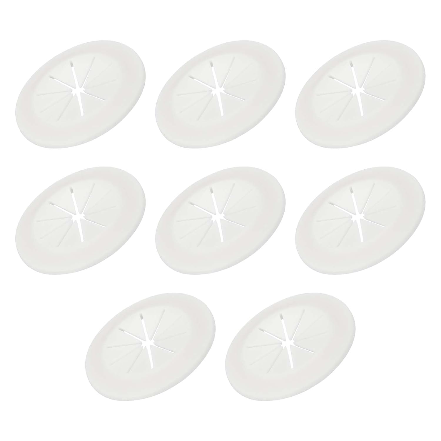 PATIKIL Desk Grommet 1-9/16", 8 Pcs Round Cable Grommet Cord Hole Cover with Adhesive Tape Flexible Table Wire Organizer for Office Home Table Countertop, Light Gray