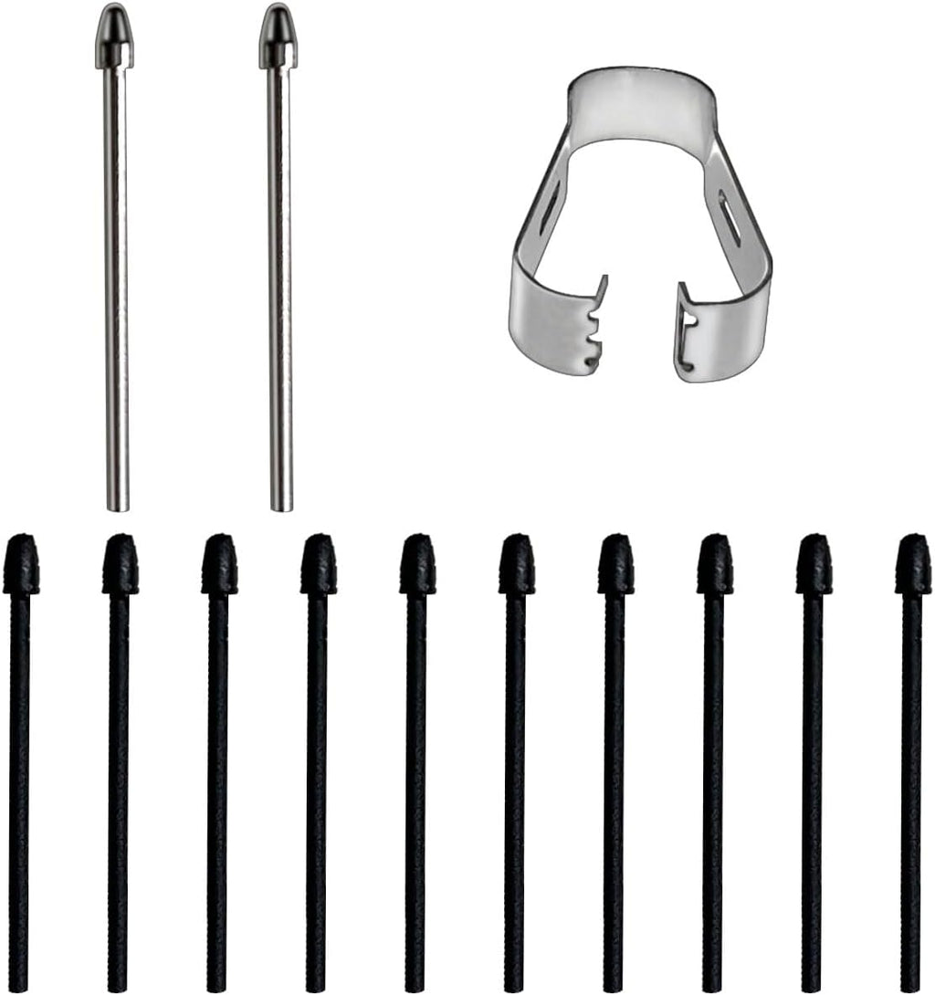 Pen Tips Replacement Compatible with Remarkable 2 Marker Plus Pencil, Pencil Nibs Compatible with Kindle Scribe Basic and Premium Pen (2 PCS Metal Tips, 10 PCS 2B Tips)
