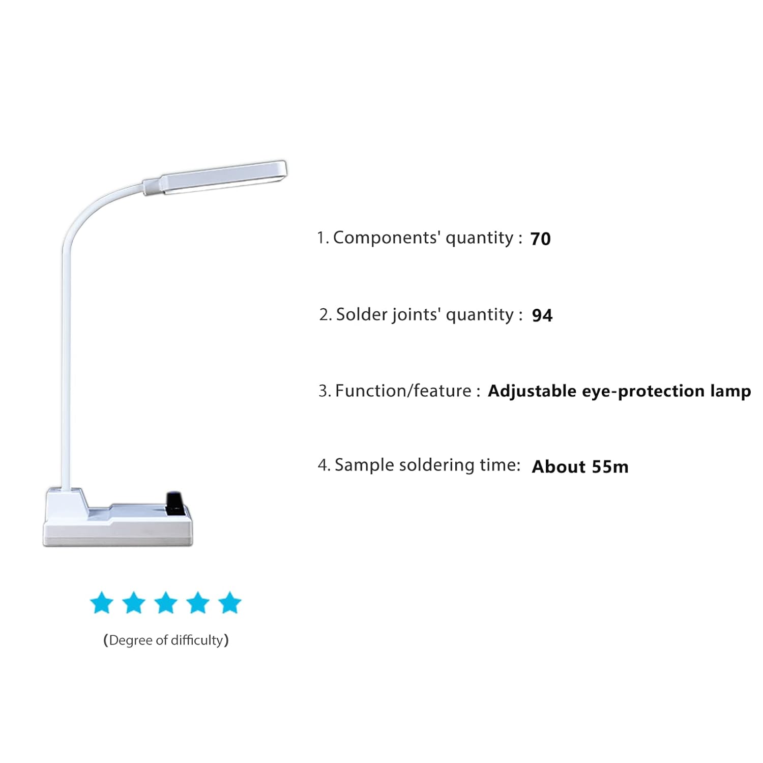 Soldering Practice Kit Desk Lamp Electronic Project