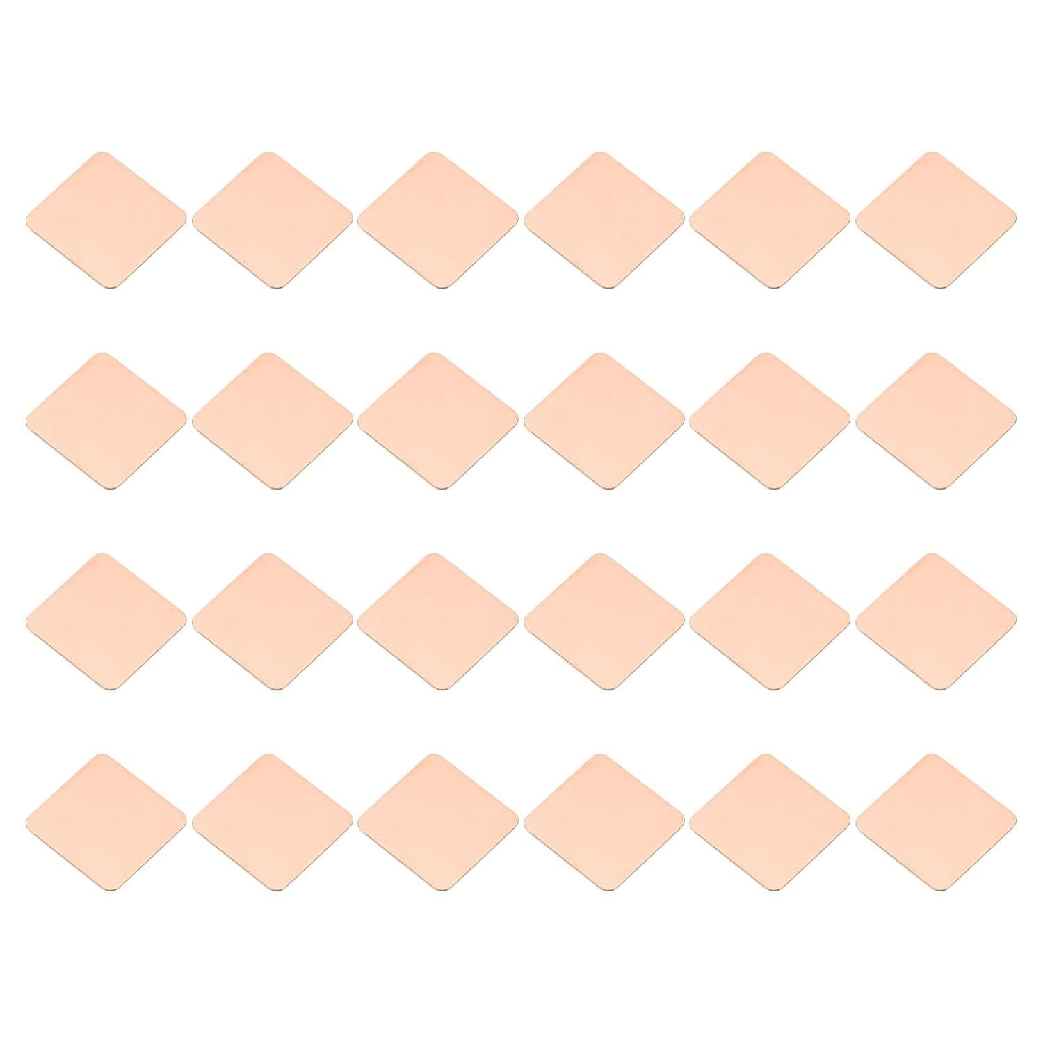 PATIKIL Copper Heatsink Pad Shims, 24 Pcs 15x15x0.5mm Copper Pad Shim IC Chipset GPU CPU Thermal Heatsink for Cooling Laptop Desktop Computer