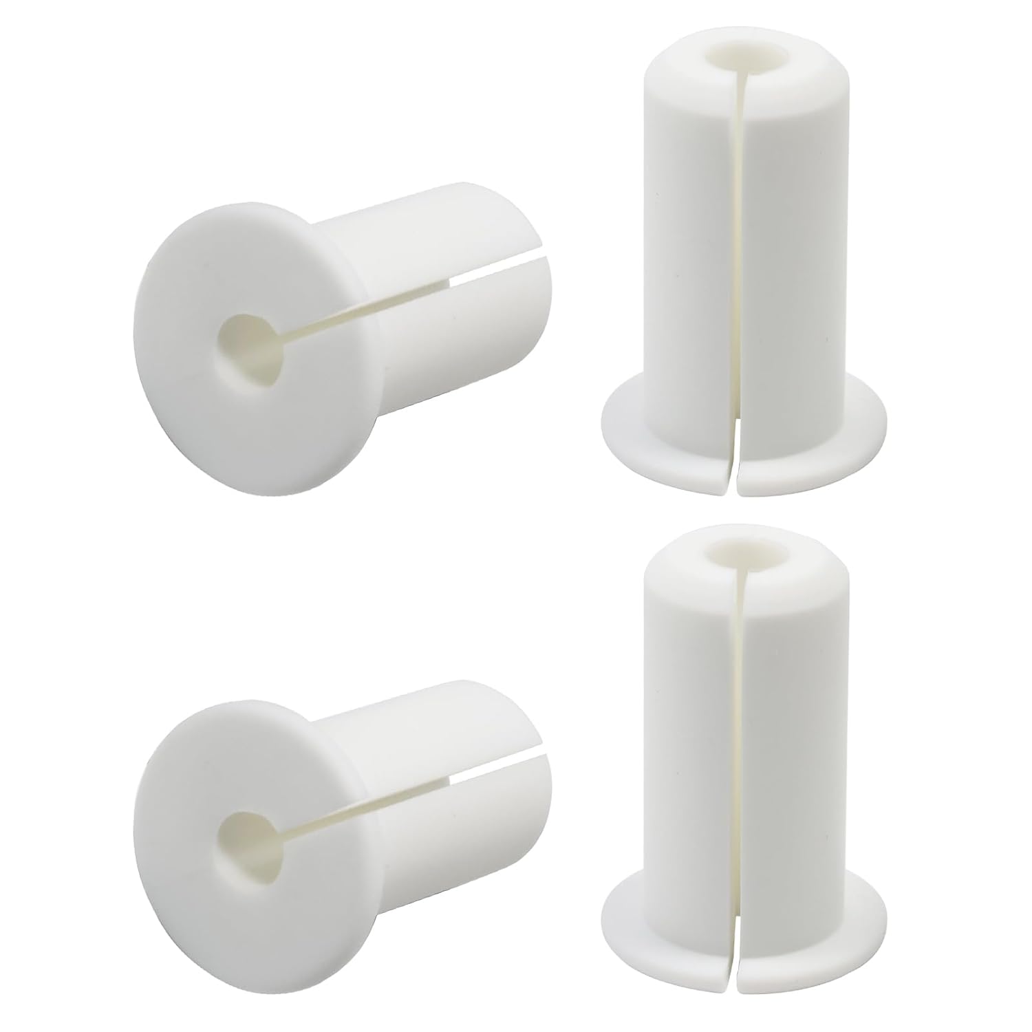 4pc Starlink Cable Grommet 3/4" Silicone Waterproof Wall Hole Pass Through Split Cable Bushings for TV Wire Ethernet Cord, Starlink Cable Routing Kit Accessories, 38mm/1.5" Ht, White