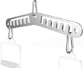 Double to Single Adaptor Plate for Cable Pulley Machines Durable Solid Stainless Steel with 3 Carabiners Suitable for Dual Cable Machines LAT Pulldown, Shoulder & Biceps Exercises