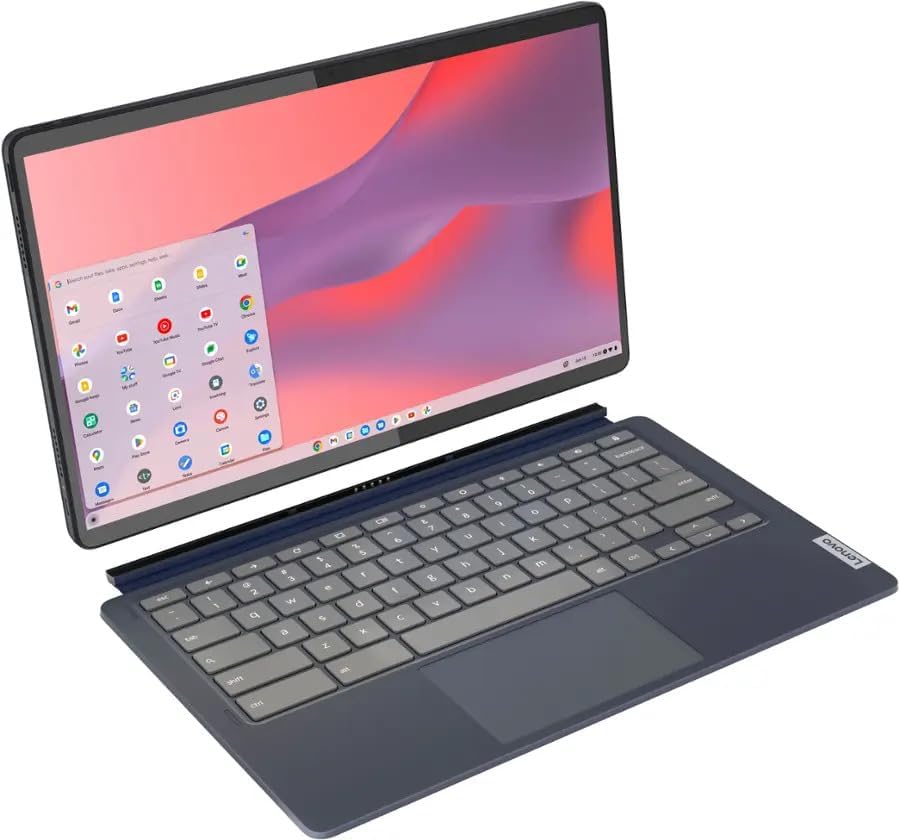Lenovo - Chromebook Duet 5-13.3" OLED Touch Screen Tablet - 8GB Memory - 128GB SSD - with Stylus Pen - Abyss Blue