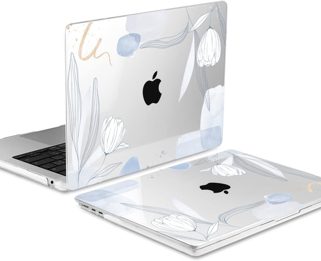 MEEgoodo Case for MacBook Air M4/M3/M2 13.6 inch 2025 2024 2022, Fit Model A3240 A3113 A2681, Compatible with MacBook Air 13 inch, Laptop Hard Shell Case with Keyboard Cover, Floral 33
