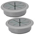 2 Pcs Desk Grommet 3-1/8" / 80 mm, Desk Hole Cover for Cables Dark Grey, Cable Grommet ABS Plastic, Desk Hole Grommet for Home & Office Pc, Detachable Cable Cord Organizer