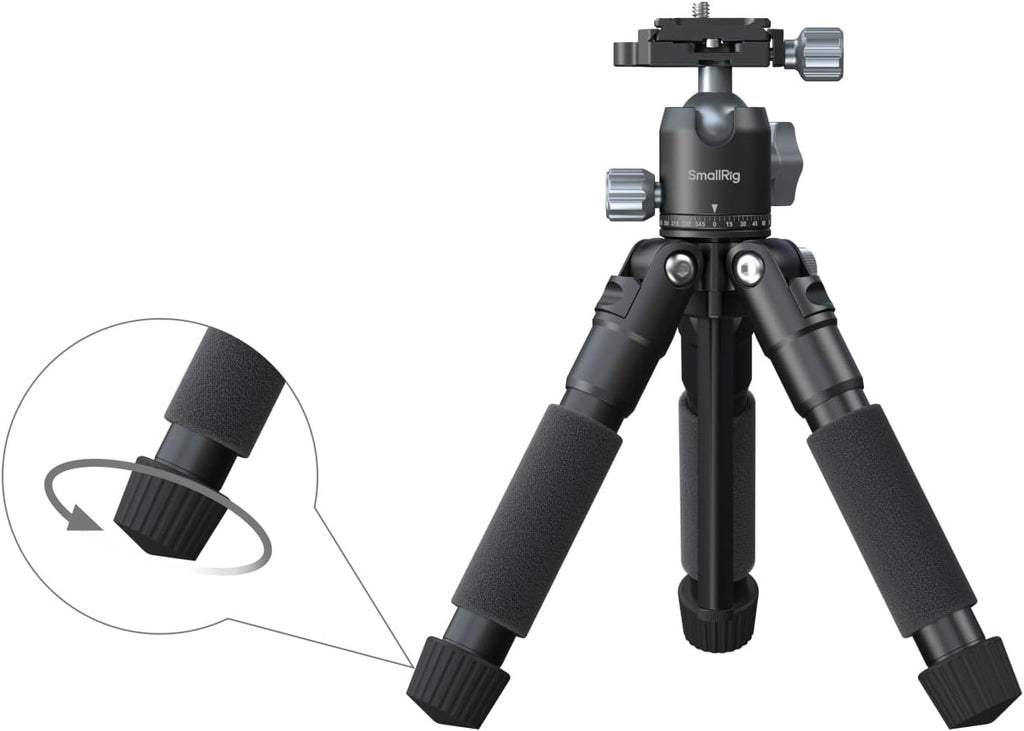 SmallRig VT-20Pro 21.2"/ 53.8cm Mini Tripod for Camera and Phone, Aluminum Alloy Small Desktop Tripod with 360° Ball Head, Table tripods Load Up to 11lb / 5kg