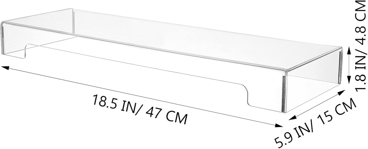 Keyboard Cover Acrylic Keypad Cover: Cabilock Clear Keyboard Dust, Anti Cat, Protector for Desktop, Prevent Cats from Touching (18.5x5.9x1.8 inch)