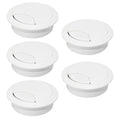 5 Pcs Desk Grommet 2" / 50 mm, Desk Cord Hole Cover, Cable Grommet ABS Plastic, Desk Hole Grommet for Home & Office Pc, Detachable Adjustable Cable Cord Organizer-White