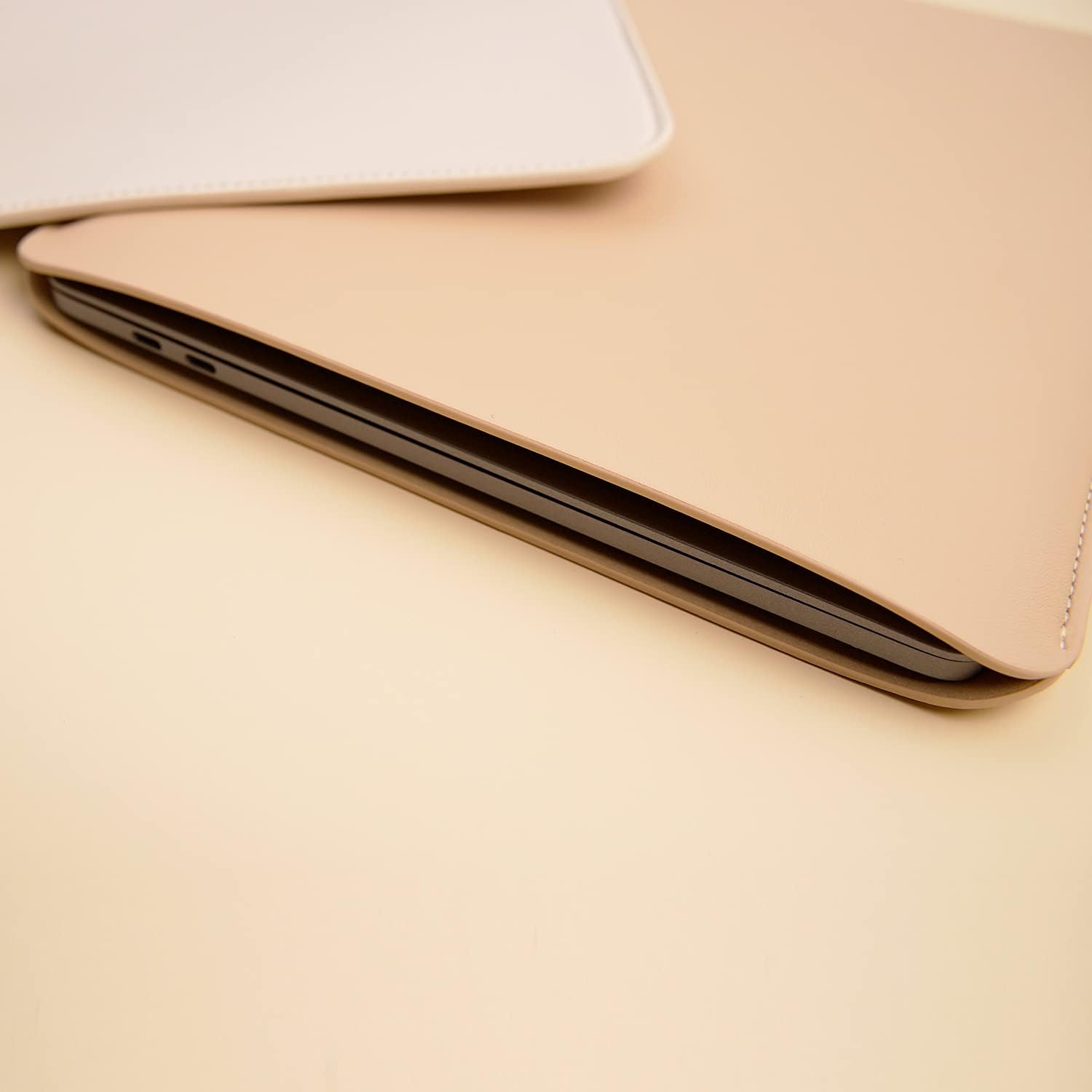 Laptop Sleeve 14 Inch Compatible with New 14 inch MacBook Pro A2992/2918 M3 A2442, A2779, Surface Laptop 13.5 Color Beige