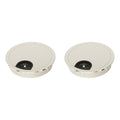 2 Pack Desk Grommet 3-1/8 Inch 80mm, Zinc Alloy Computer Desk Wire Hole Cover, Office Desktop Cord Cable Hole Metal Ring, Brushed Silver