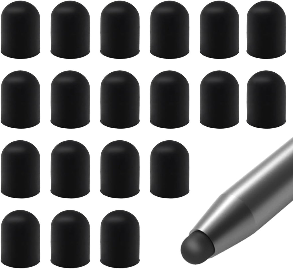 20 Pieces Replacement Tips Touch Screen Pens Tips Silicone Rubber for Touch Pen (Outer Diameter 6mm, Inner Diameter 4mm)