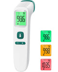 Forehead Thermometer for Adults and Kids, Fast Accurate Thermometer with Fever Alarm, 1S Reading & Silent Mode, Easy to Use Health Thermometer (Green)