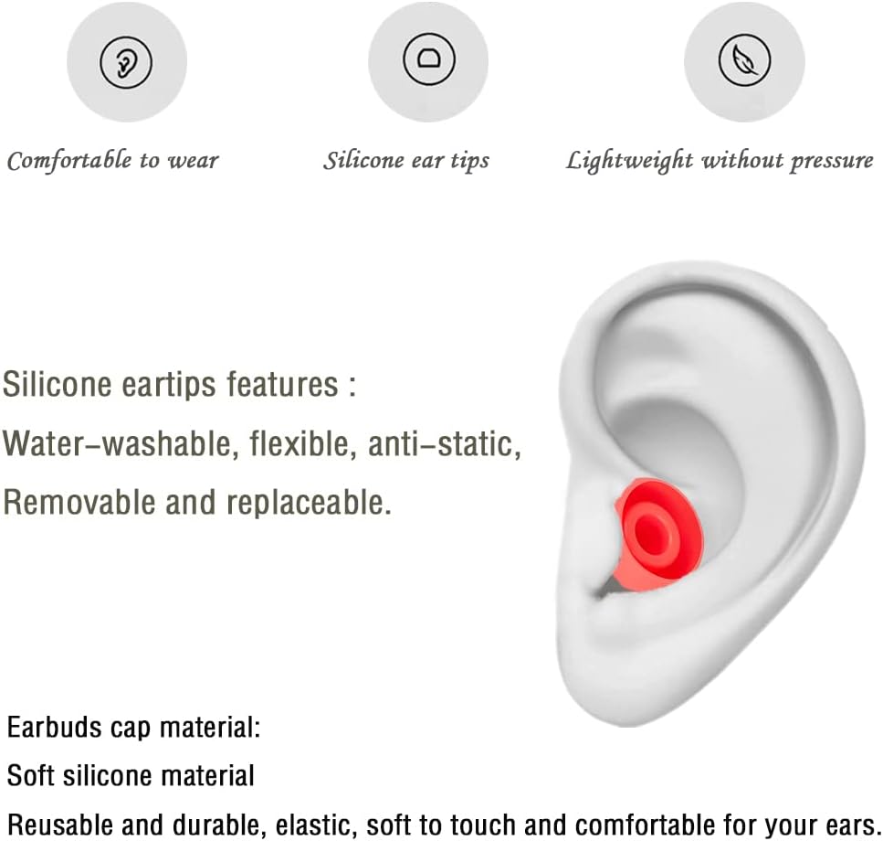 Replacement Earbud Tips Eargels Earpads Compatible with Powerbeats 1/2/3 Wireless Beats by Dre Headphones, 4 Pairs Earbud Rubber Tips
