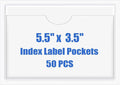 Origin-Joy 50 PCS Self-Adhesive Index Label Pockets by Origin-Joy