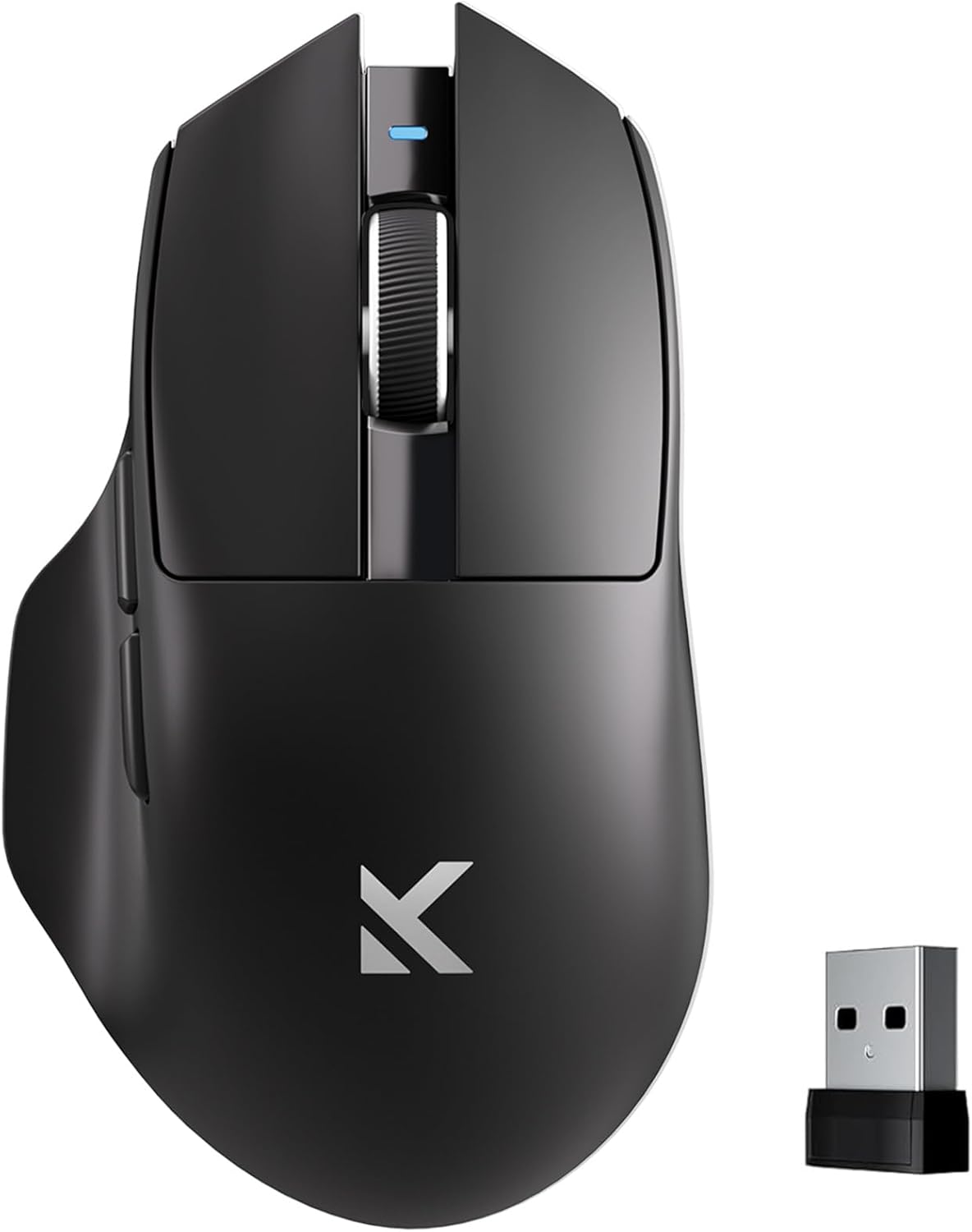 G7 Lightweight Ergonomic Wireless Mouse, PAW3311 12K DPI Sensor, Tri-Mode Connection, Wireless/Wired 1K Polling, 55g Weight, 800mAh Bettery (Black)