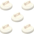 Magnetic Cable Zip Tie Mounts Clips Multipurpose Zip Ties Mount Base Holder Black Wire Cable Holder Mount Wire Clips Management for Home Office Marine Electrical Wiring (White, 5 Piece)