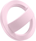 GONEZ Magnetic Phone Grip Compatible with MagSafe, Removable Silicone Loop Grip, Phone Ring Holder for Back of Phone for iPhone 16/15/14/13/12 Series, Pastel Pink