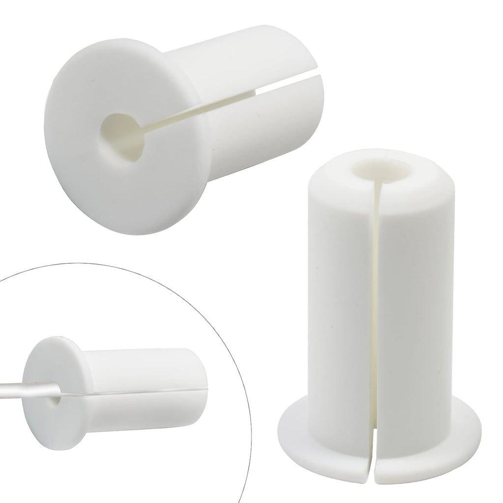 2pc Starlink Cable Grommet 3/4" Silicone Waterproof Wall Hole Pass Through Split Cable Bushings for TV Wire Ethernet Cord, Starlink Cable Routing Kit Accessories, 38mm/1.5" Ht, White