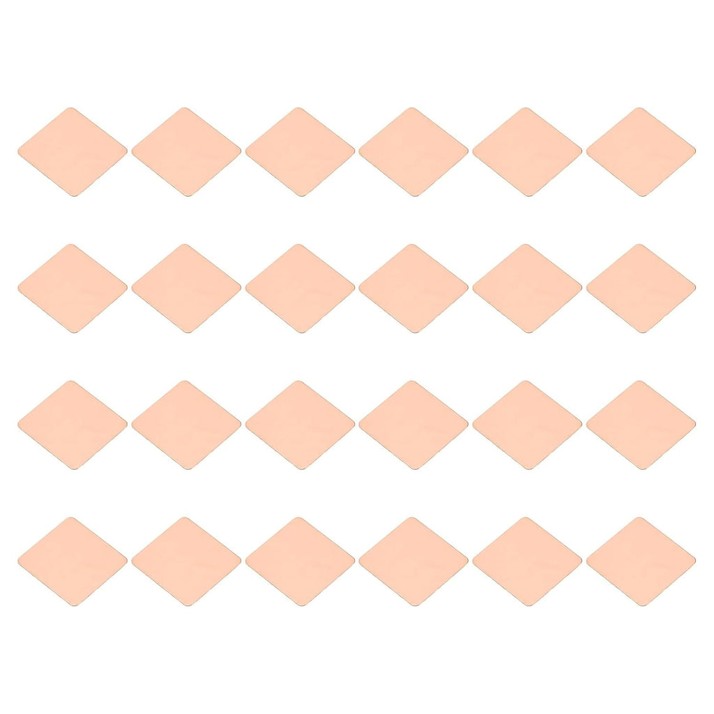 PATIKIL Copper Heatsink Pad Shims, 24 Pcs 20x20x0.3mm Copper Pad Shim IC Chipset GPU CPU Thermal Heatsink for Cooling Laptop Desktop Computer