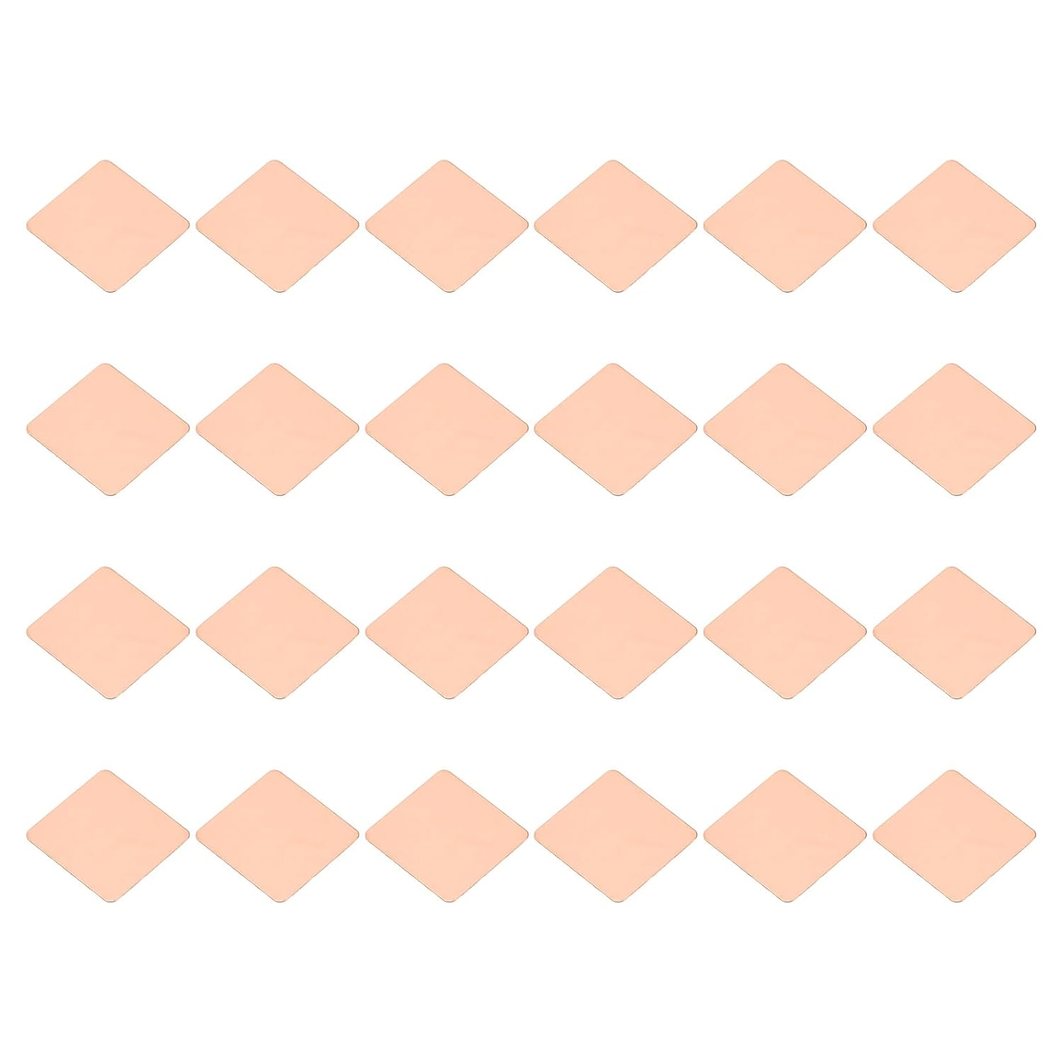 PATIKIL Copper Heatsink Pad Shims, 24 Pcs 20x20x0.3mm Copper Pad Shim IC Chipset GPU CPU Thermal Heatsink for Cooling Laptop Desktop Computer