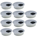 10 Pcs Desk Grommet 2-3/8" / 60 mm, Desk Cord Hole Cover, Cable Grommet ABS Plastic, Desk Hole Grommet for Home & Office Pc, Detachable Cable Cord Organizer-Silver Sand