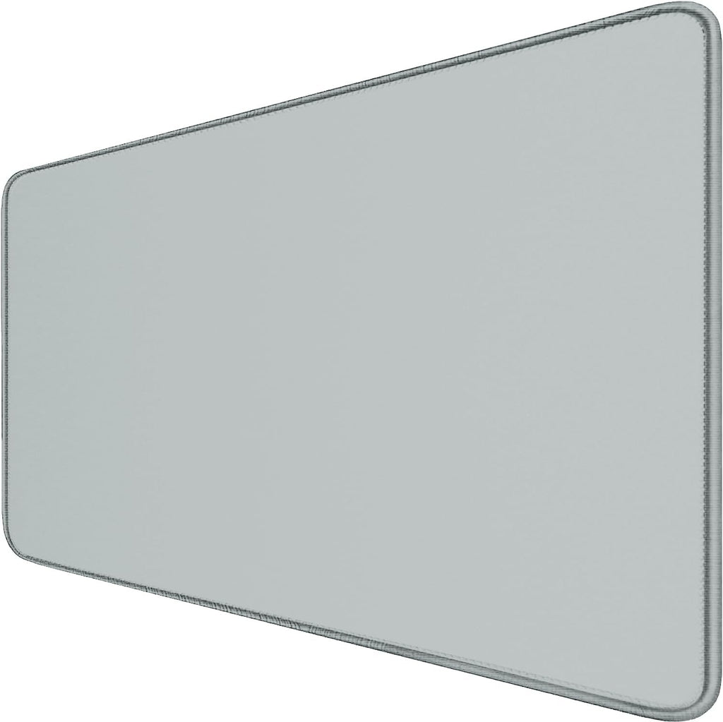 Large Gaming Mouse Pad with Stitched Edges, Durable Non-Slip Natural Rubber Base, Waterproof Computer Keyboard Pad Mat for Esports Pros/Gamer/Desktop/Office/Home - Grey
